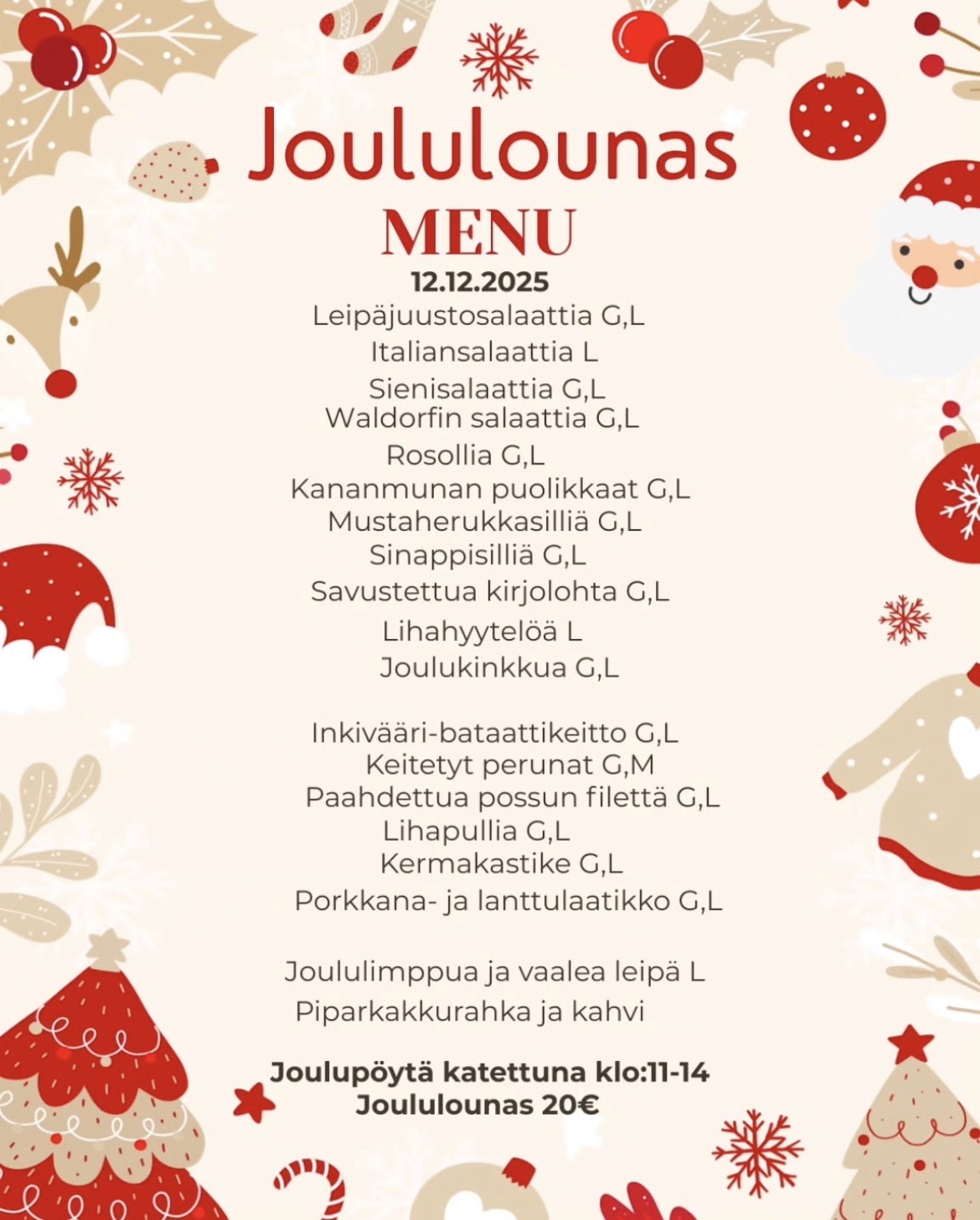 Hullulenkin joulumenu