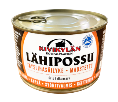 Kivikylän lähipossun maustettu täsylihasäilyke